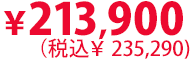 213,900円（税込235,290円）