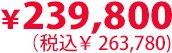 239,800円（税込263,780円）