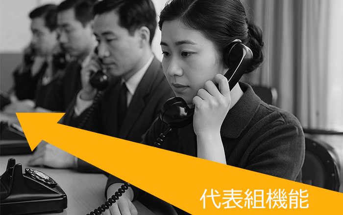 代表組機能(外線が順番に着信する)イメージ