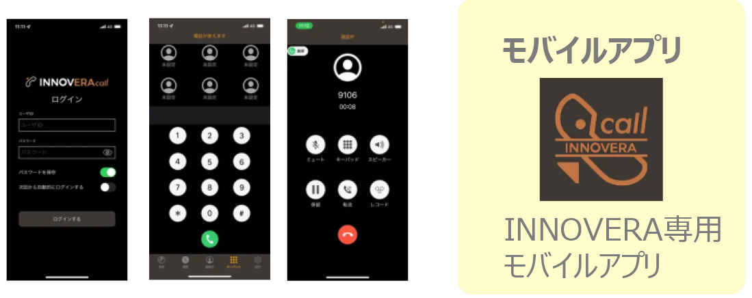 持ち歩けるビジネスフォン「イノベラ モバイル」